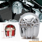Skull Cowbell Horn Cover for Harley Dyna Softail Touring Bike (1992-2013)