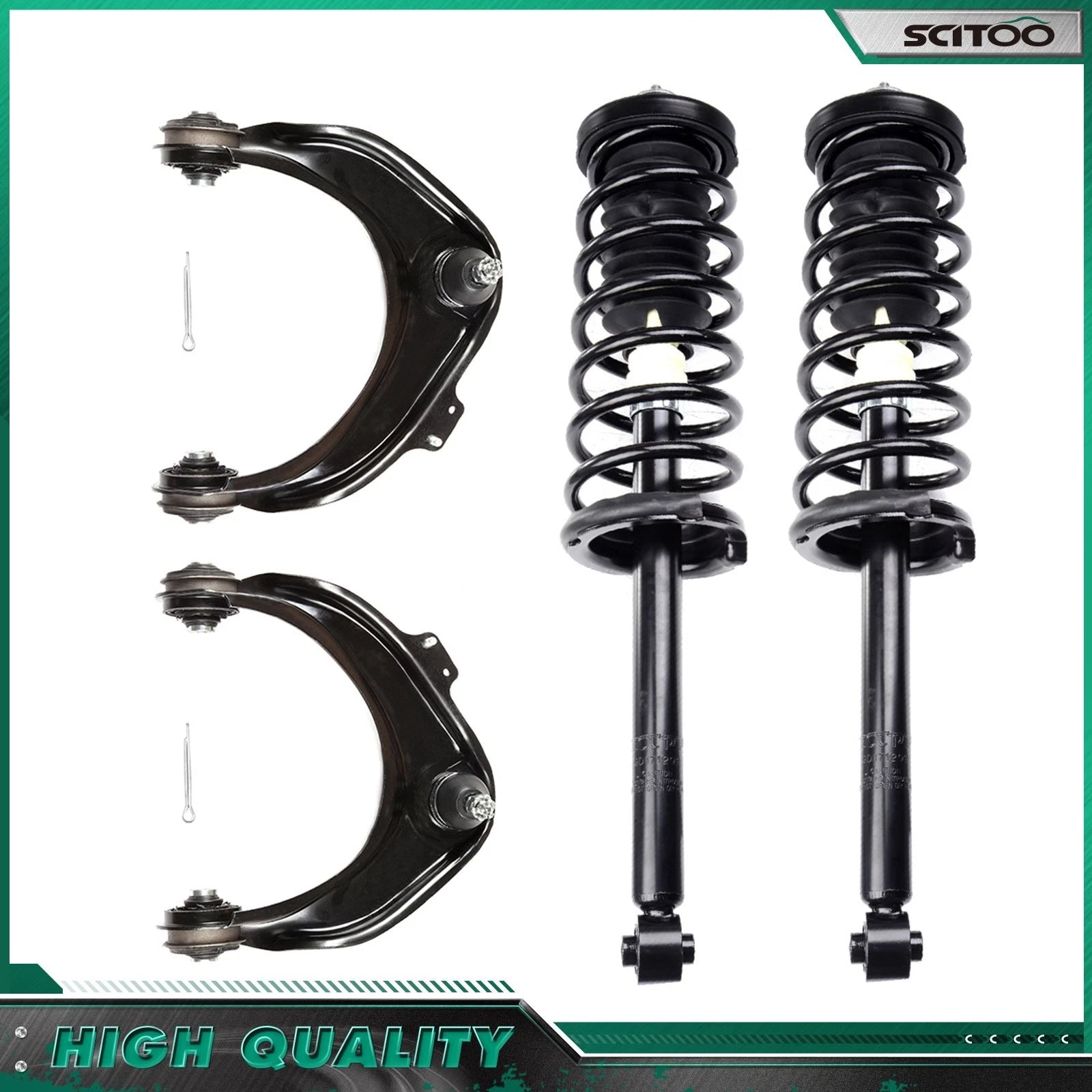 Set of 4 Rear Complete Struts & Front Upper Control Arm for Honda Accord (1998–2002)