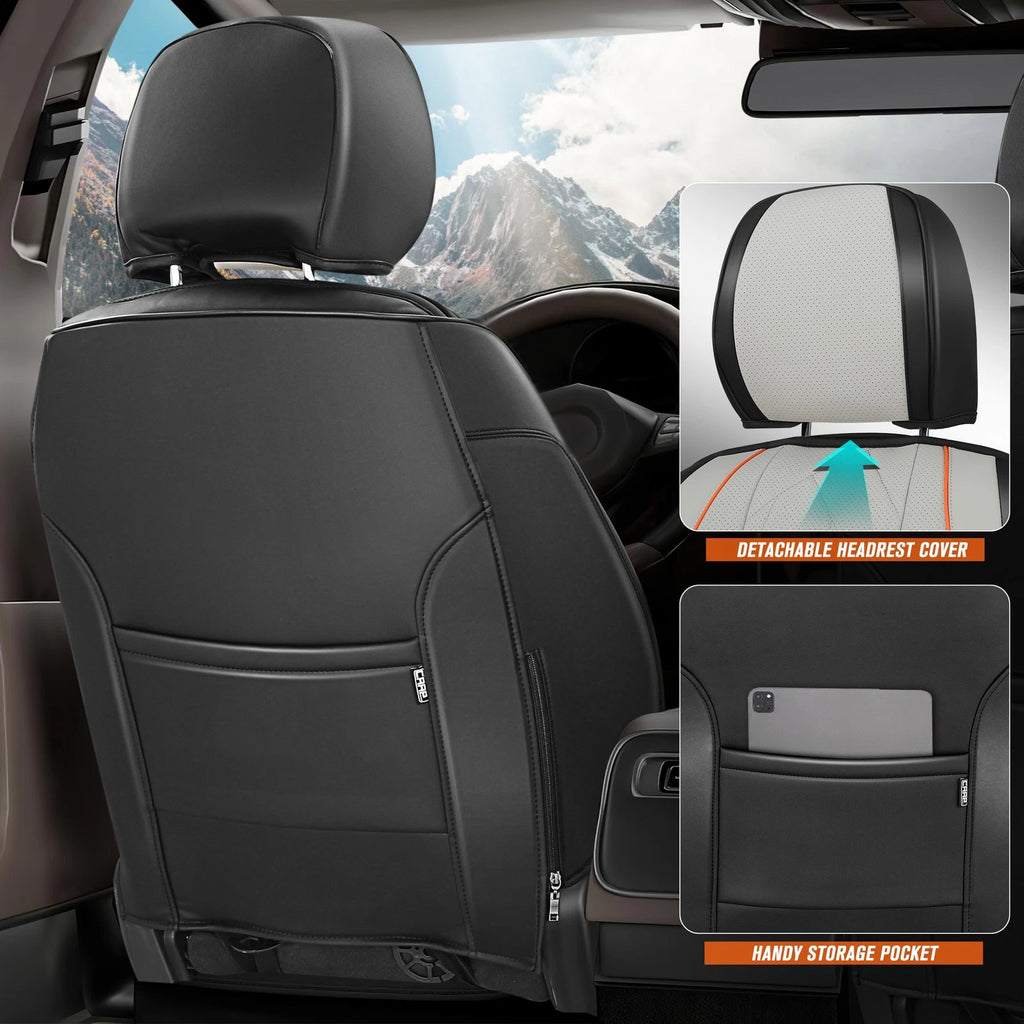 Set of 2 Universal Full Set Seat Cover Cushion Protector Grey
