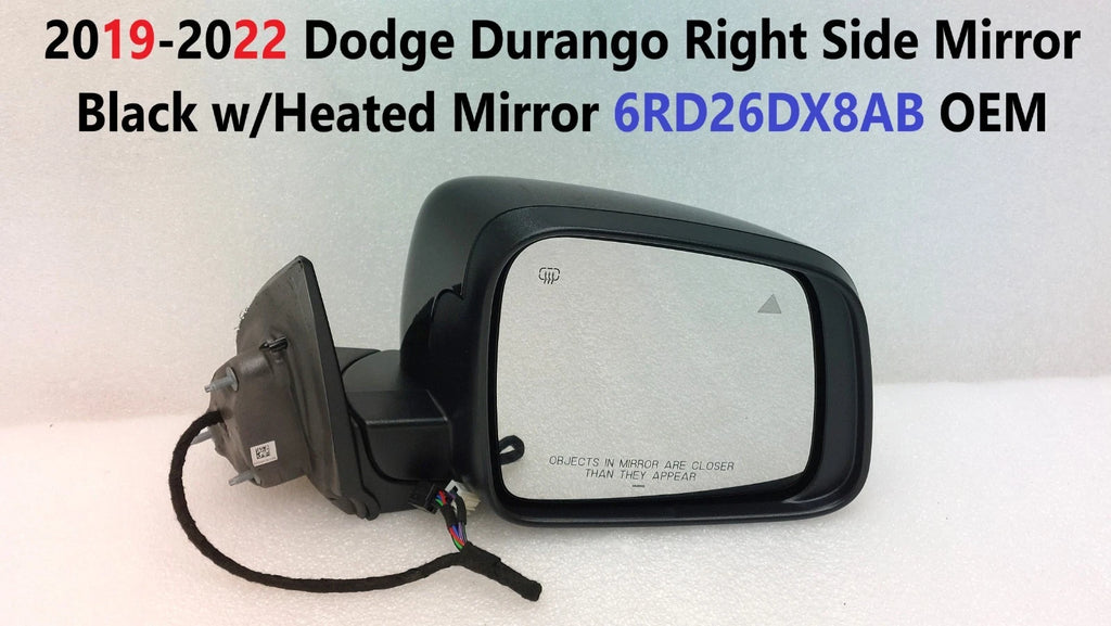 Right Side Mirror for Dodge Durango (2019–2022) 6RD26DX8AB Black Heated