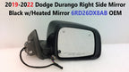 Right Side Mirror for Dodge Durango (2019–2022) 6RD26DX8AB Black Heated