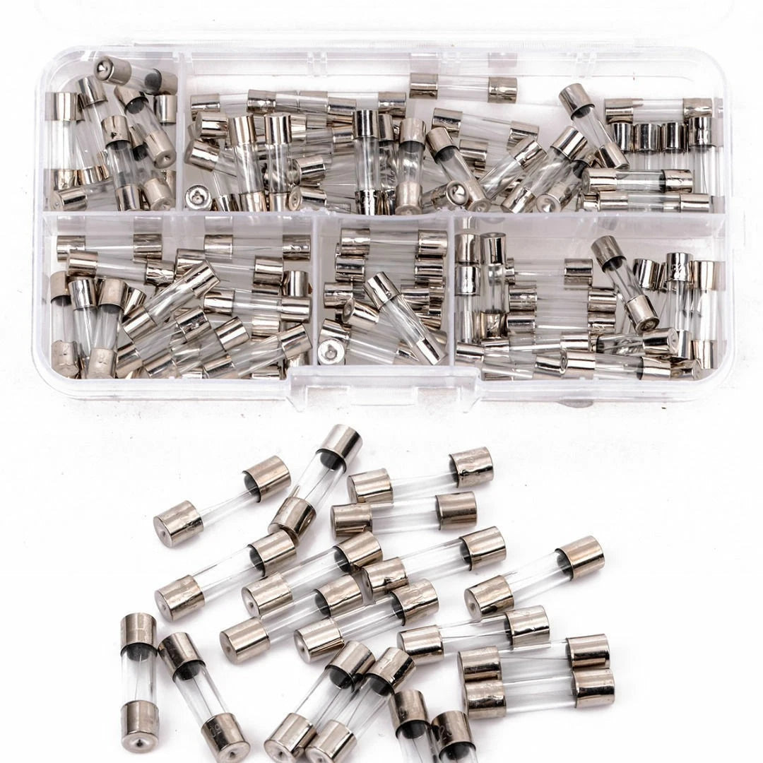 Set of 10 Glass Tube Fuses 5x20mm Quick Blow 0.1A-30A Assorted Kit