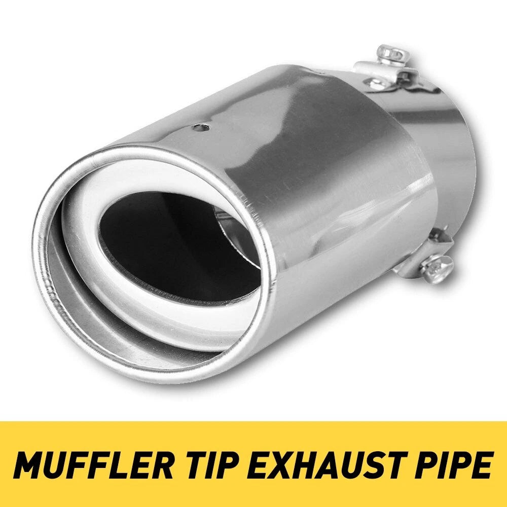Chrome Stainless Steel Rear Exhaust Pipe Tail Muffler Tip for