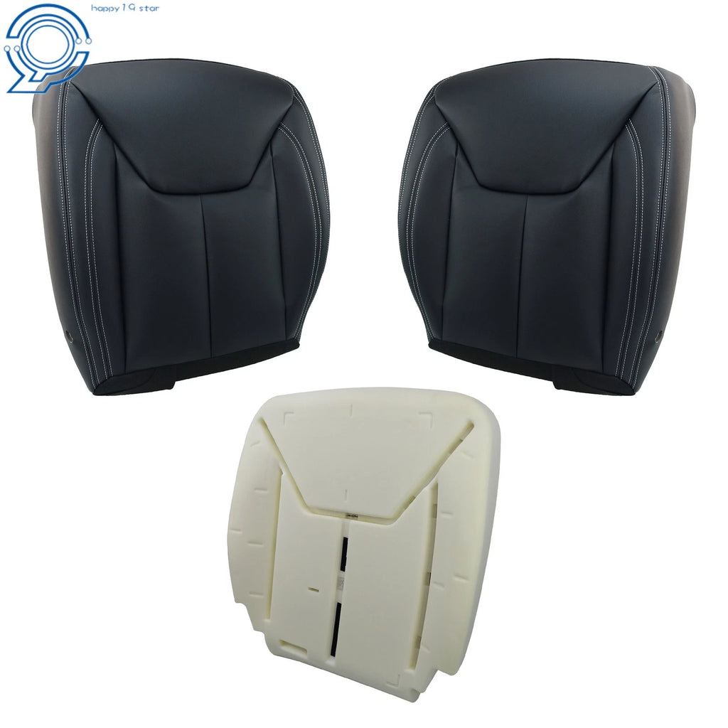 Front Seat Bottom Covers with Driver Foam Pad for Jeep Wrangler (2013-2017)