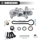 Fuel Pressure Regulator Kit for Ford (2003–2007) 3C3Z9T517AG Silver Black