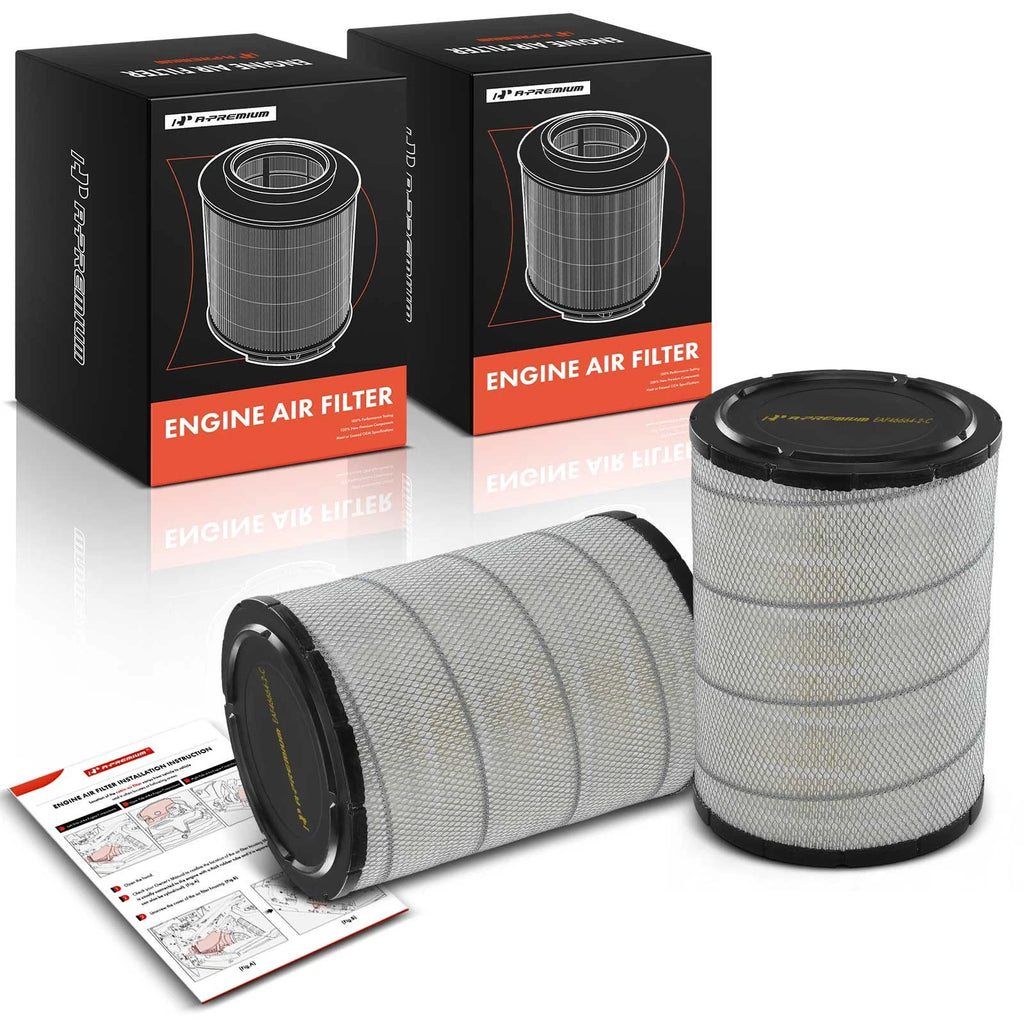 2X Engine Air Filter for Chevy T8500 (2004–2009) GMC T7500 (1998–2002)