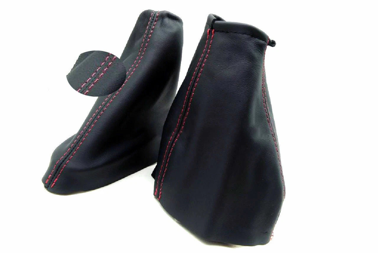 Manual and E Brake Boot Set for Ford Focus (2000–2007) Red Stitch