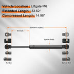 2 Lift Supports for Mitsubishi Eclipse Eagle Hatch (1995-1999)