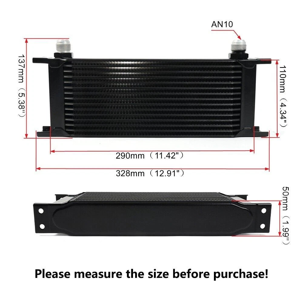 15 Row Engine Transmission Oil Cooler Kit for Universal Applications