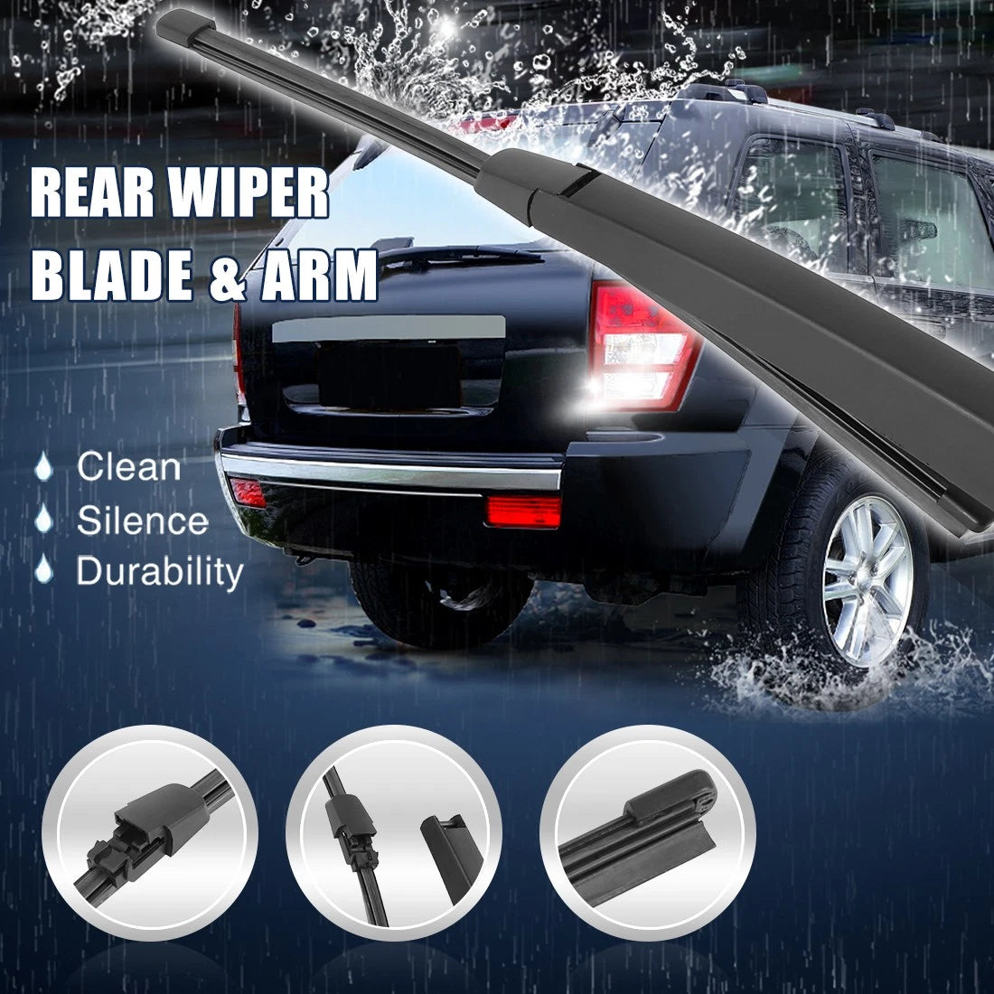 Set of 2 Rear Windshield Wiper Blade Arms 285mm for Volkswagen Passat B6 (2005–2010)