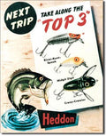 Vintage Replica Tin Metal Sign for Fishing Lures