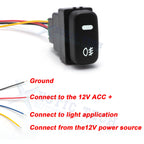 OE Fit 4-Pole Add-on Push Button Switch w/ LED Indicator for Mitsubishi (2010-2015)