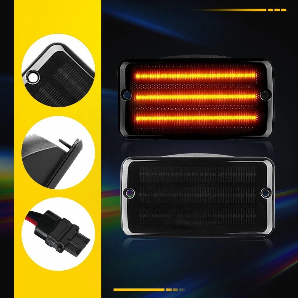 Set of 4 Amber Bumper Signal Side Marker Lights for Jeep Wrangler (1997–2006)