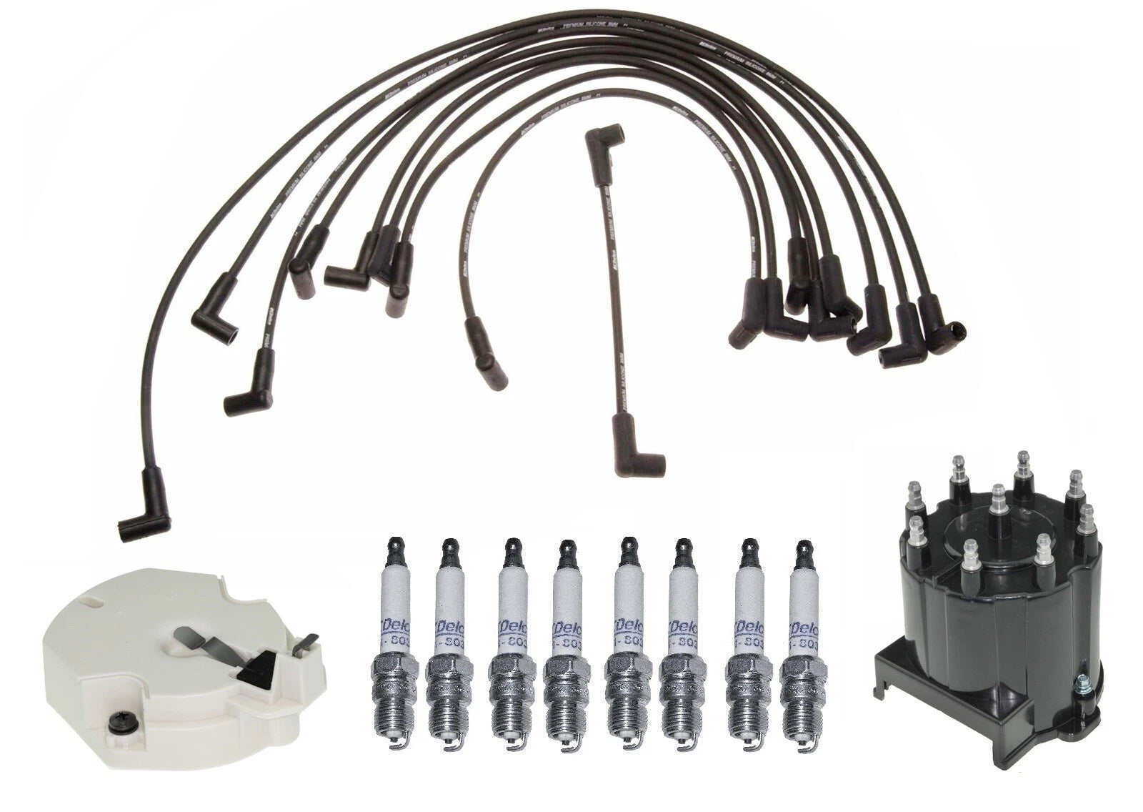 ACDelco Ignition Kit for Chevy GMC - Rotor, Cap, Wires, Plugs .045"