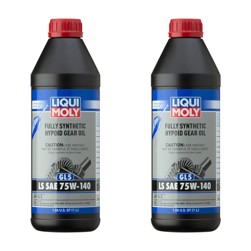 2X 1L Liqui Moly Fully Synthetic Hypoid Gear Oil GL5 LS SAE 75W-140 for
