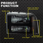 Smoke Lens Headlights for Ford F250 F350 F450 F550 Super Duty (2005–2007)