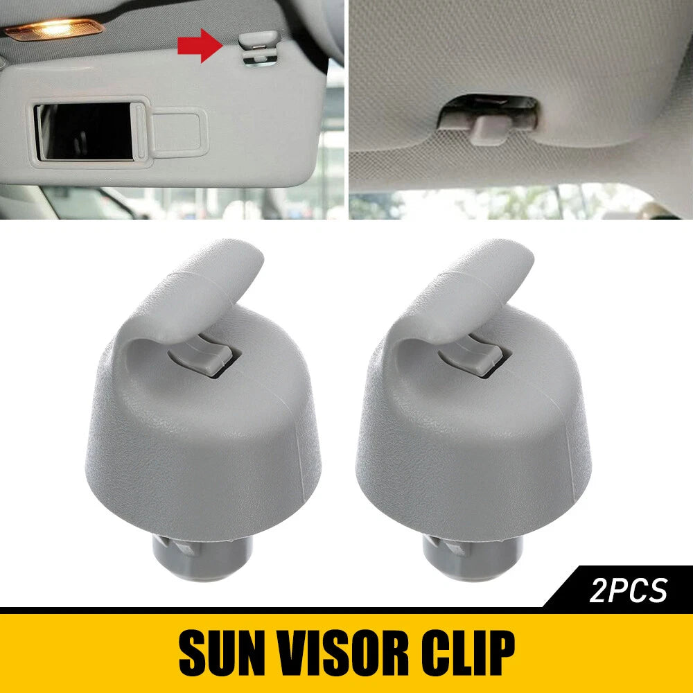 2X Sun Visor Retainer Clip Hook Gray for Nissan Murano