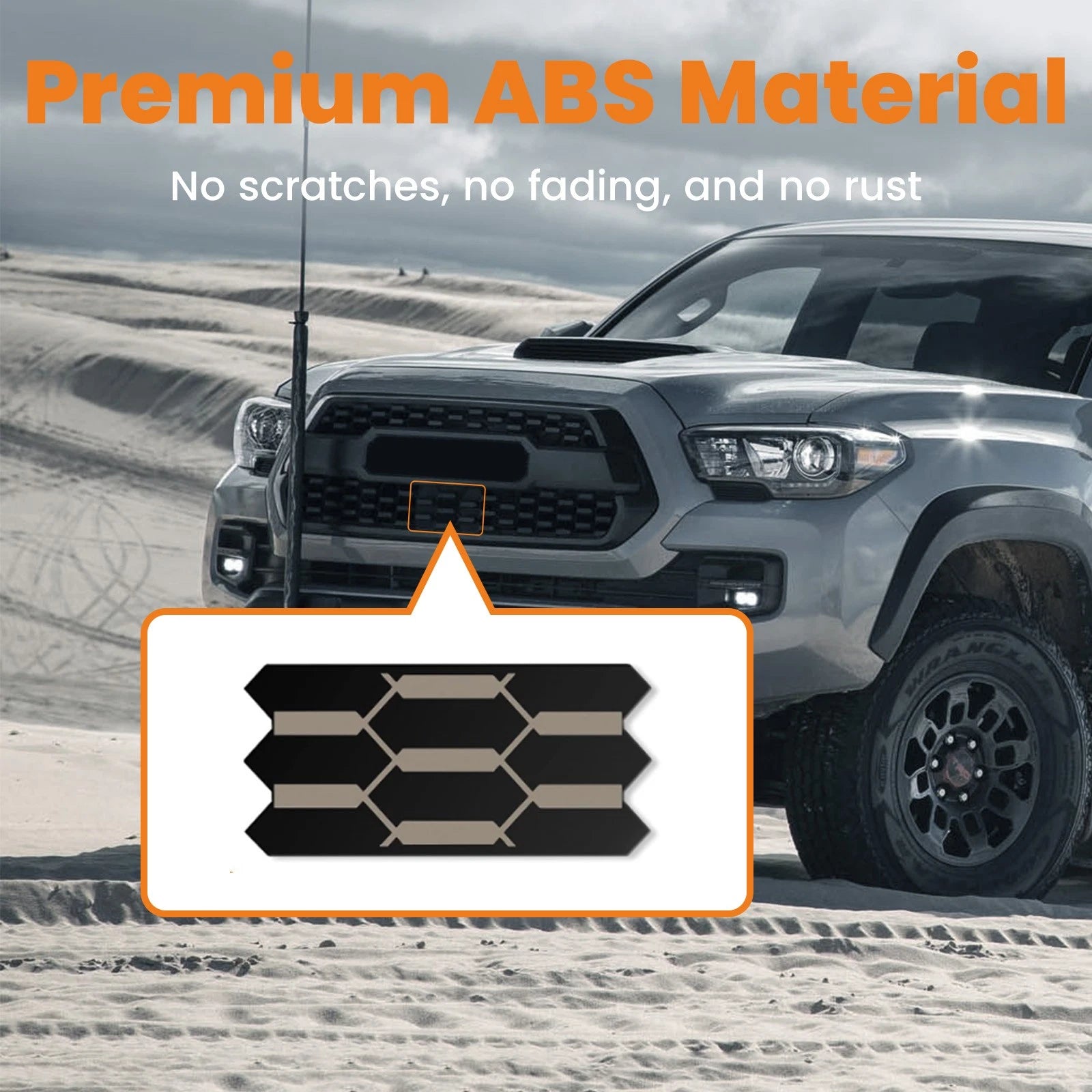 Front Grill for Toyota Tacoma (2016–2023) Matte Black ABS Plastic