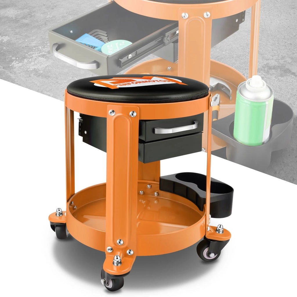 Mechanics Roller Seat with Storage for Universal Use (300lbs Capacity)