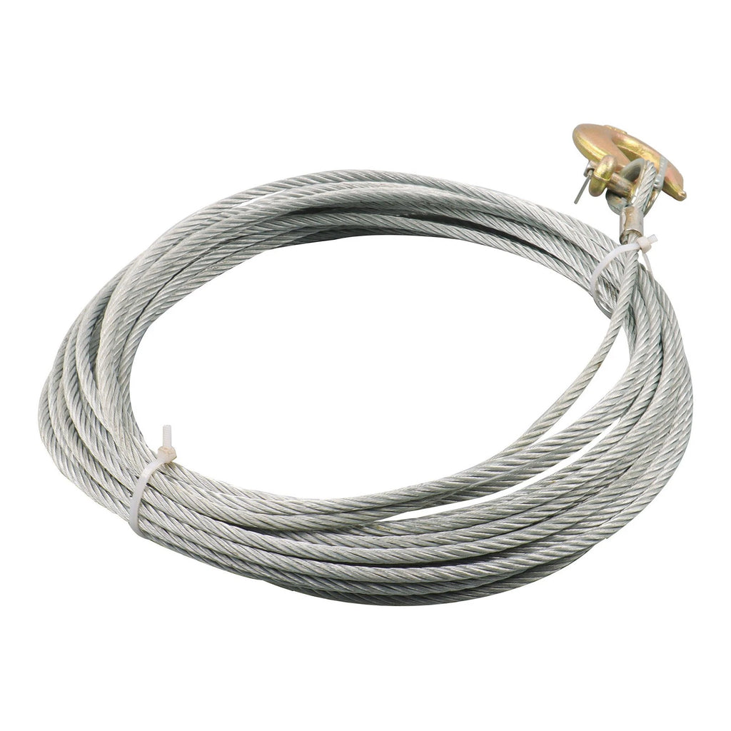 1/4" Galvanized Steel Winch Cable 50 Ft 7x19 Strands with 5/16" Hook