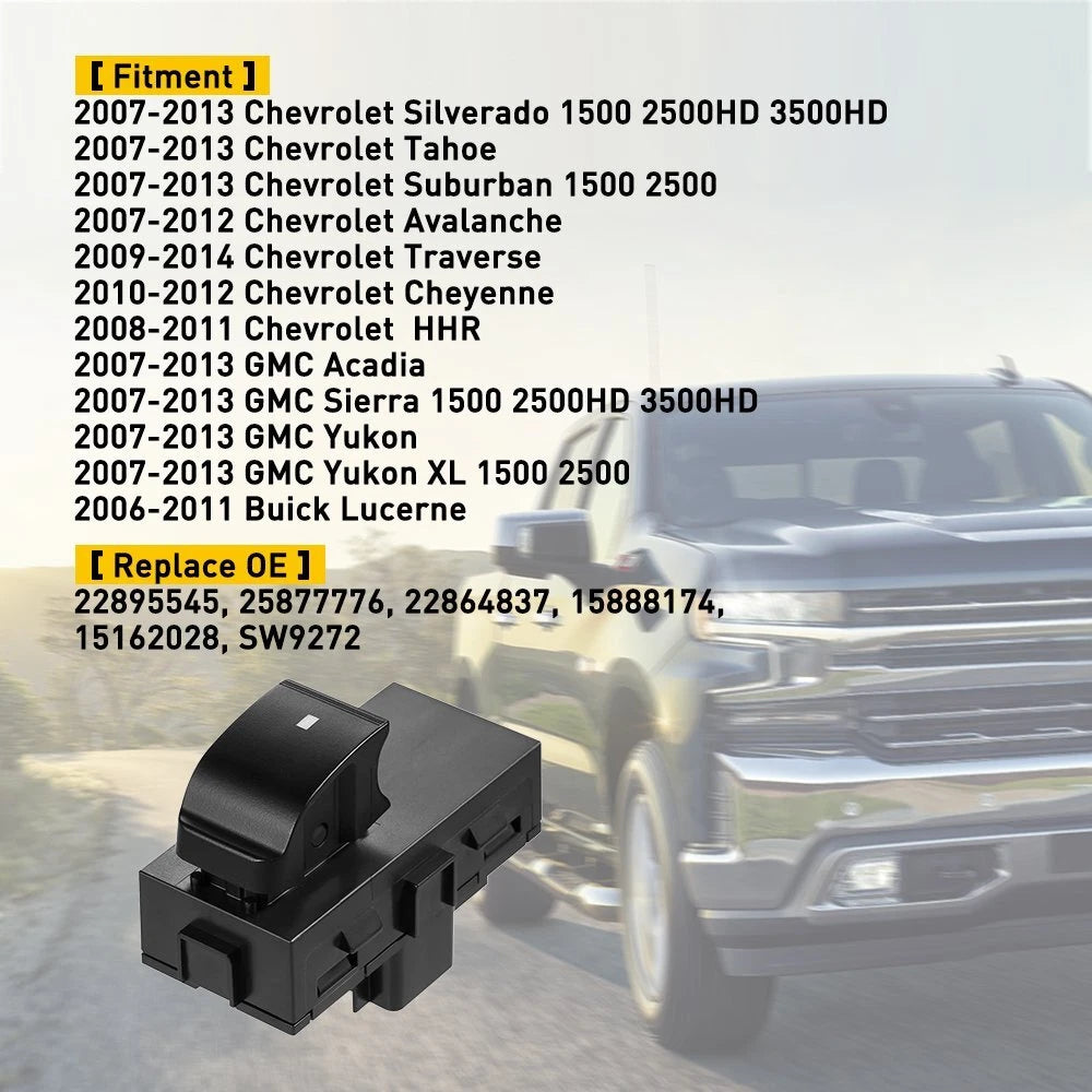 3X Power Window Control Switch for Silverado Sierra (2007–2013)