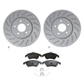 Set of 4 Hella Front Rotors & TRW Pro Low-Met Disc Brake Pads for W212 E250 W213 E400