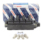 Bosch Ignition Coil & 4 Nickel Spark Plugs for BMW 318i 318is Z3 (1992–2002)