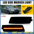 4X Smoked LED Amber Front Side Marker Light for VW Golf GTI Rabbit (2006–2009)