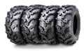 Set of 4 ATV Tires 25x8-12 Front 25x10-12 Rear 6PR Ultra Deep Tread Mud