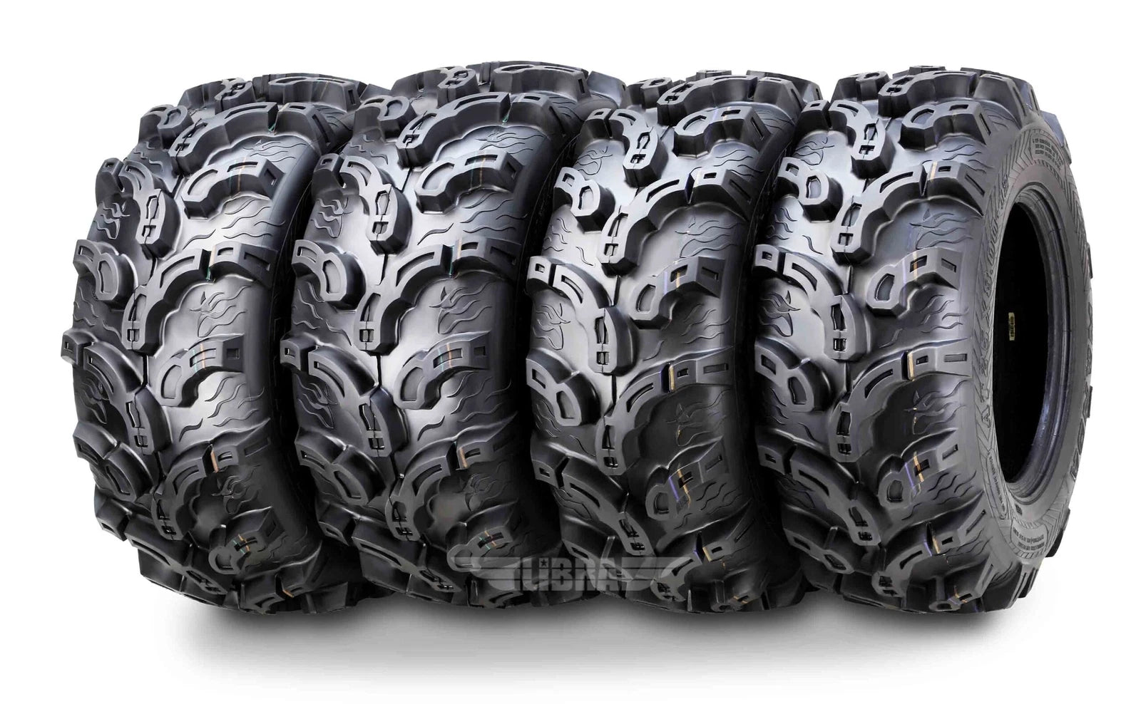 Set of 4 ATV Tires 25x8-12 Front 25x10-12 Rear 6PR Ultra Deep Tread Mud