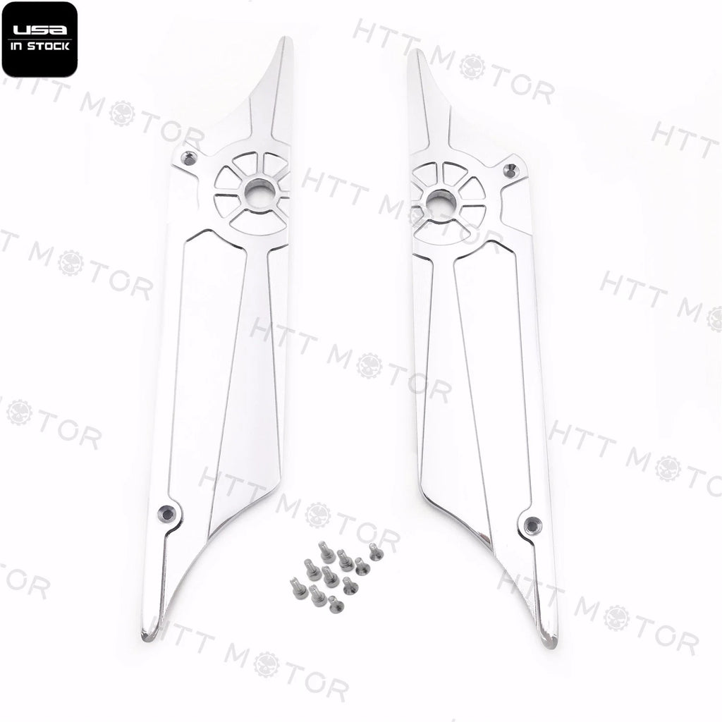 Chrome Aluminum Saddlebag Latch Kit Hinge Cover for Harley Touring (1993–2013)