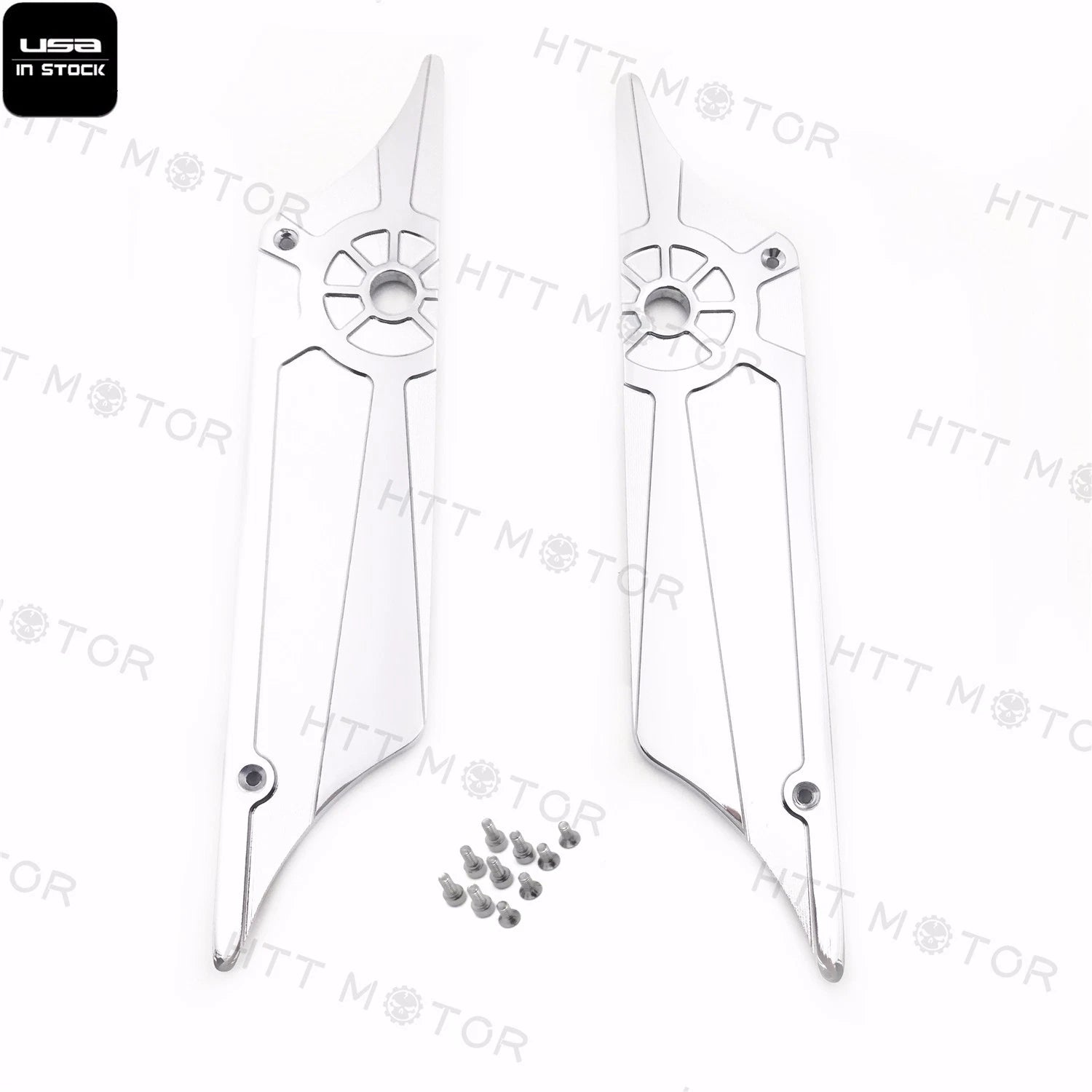 Chrome Aluminum Saddlebag Latch Kit Hinge Cover for Harley Touring (1993–2013)