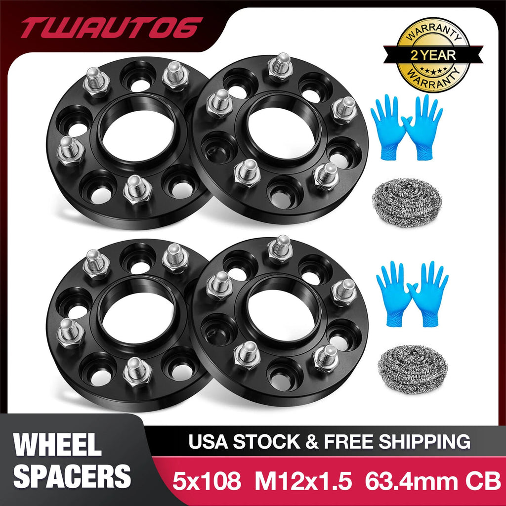 Set of 4 Hubcentric Wheel Spacers 20mm 5x108 for Jaguar F-Type S-Type X-Type XE XF