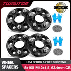 Set of 4 Hubcentric Wheel Spacers 20mm 5x108 for Jaguar F-Type S-Type X-Type XE XF