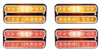 Side Marker Lights Set Clear Lens Red Amber LED for 1968–1972 Chevy Truck