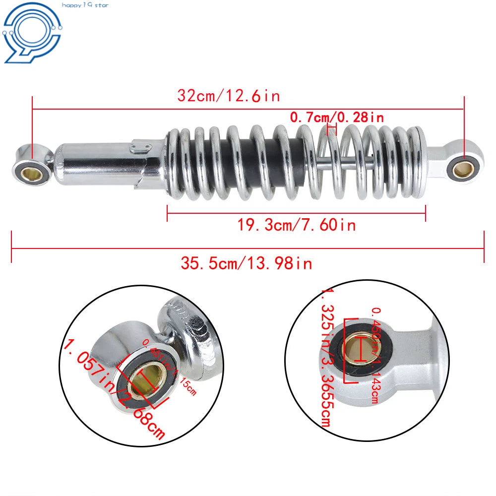 Chrome Rear Shocks for Sportster XL883 1200 (1979-2012)