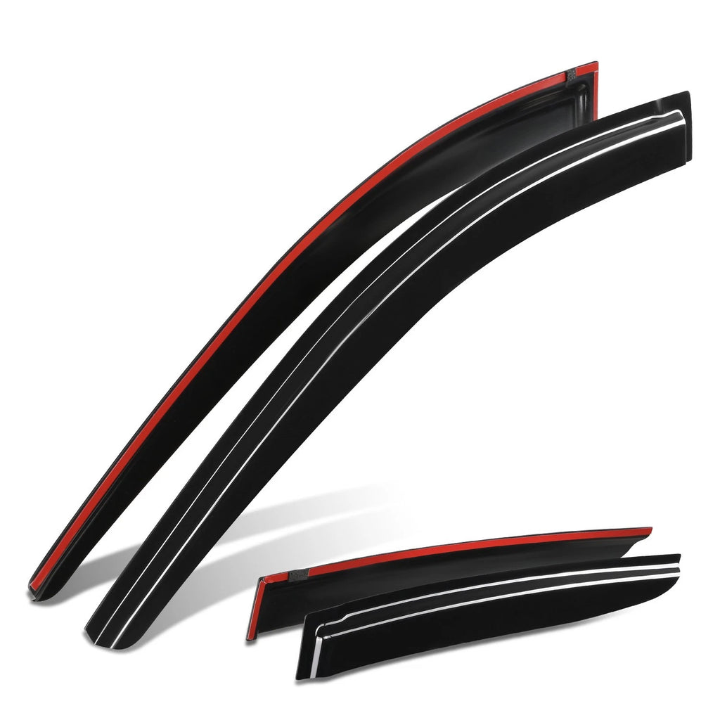 Set of 4 Window Visors for Subaru Crosstrek Impreza (2014–2021) - Black 3M Tape