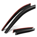 Set of 4 Window Visors for Subaru Crosstrek Impreza (2014–2021) - Black 3M Tape