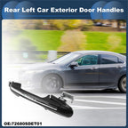 Rear Left Door Handle No. 72680SDET01 for Honda Accord  Silver Tone