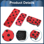 3 Pcs Automatic Foot Accelerator Pedal Covers for Subaru Forester (2006–2018) Red