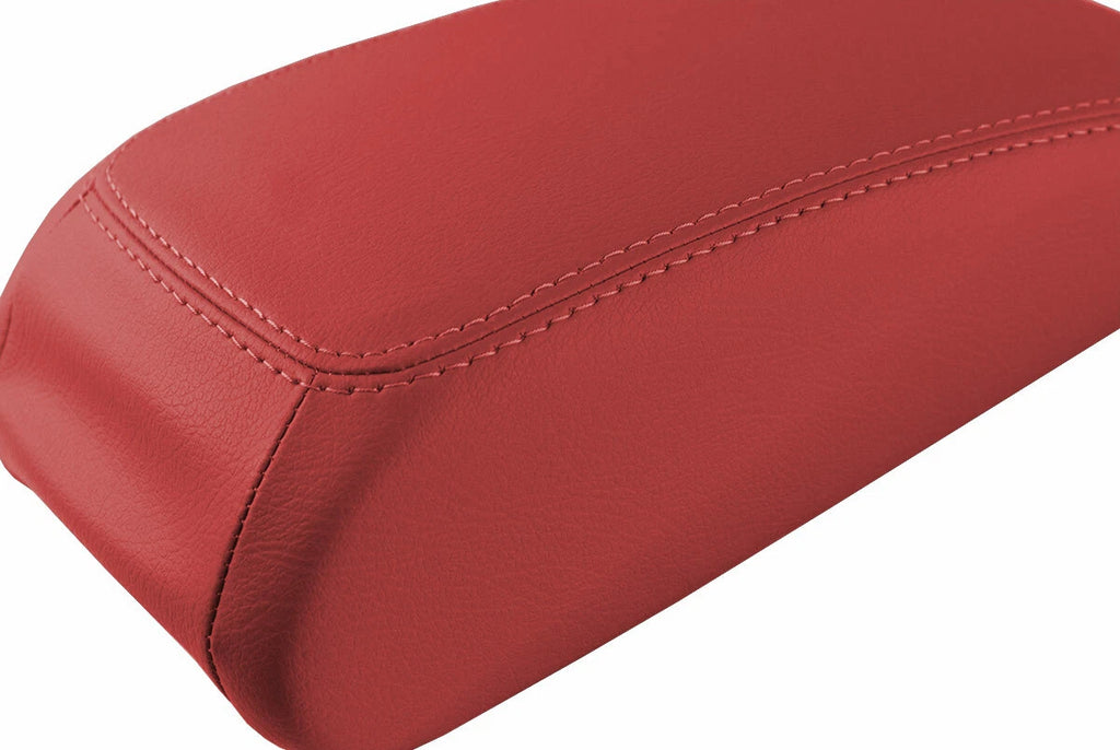 Leather Console Lid Pull Over Armrest Cover for Audi A3 (2015–2020) Red