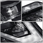 LED DRL Headlight for Nissan Rogue (2017–2020) Right Passenger Black Housing
