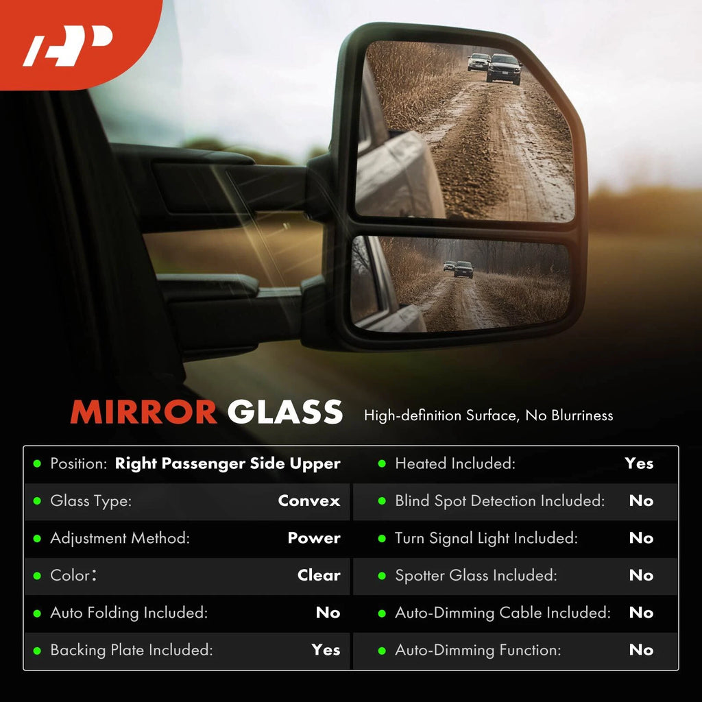 Heated Passenger Upper Power Mirror Glass for Freightliner Sprinter