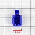 10-AN Female Flare to 1/4" NPT Male Blue Aluminum B-Nut Swivel Coupler Fitting