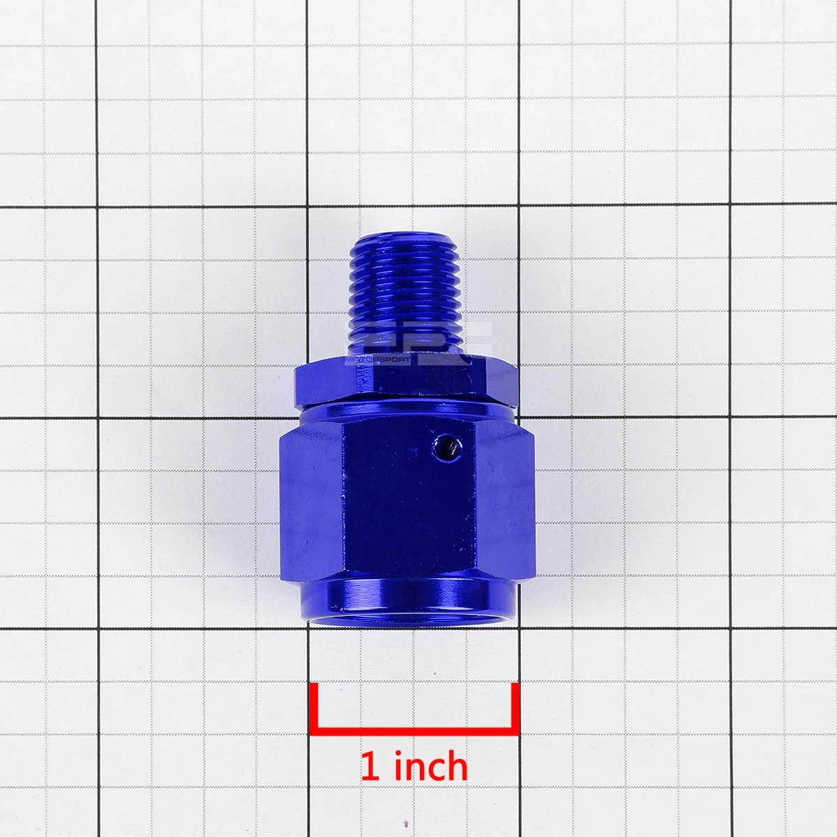 10-AN Female Flare to 1/4" NPT Male Blue Aluminum B-Nut Swivel Coupler Fitting