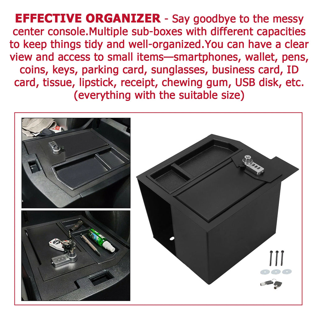 Center Console Safe Box for Toyota Sequoia Tundra (2007-2021)