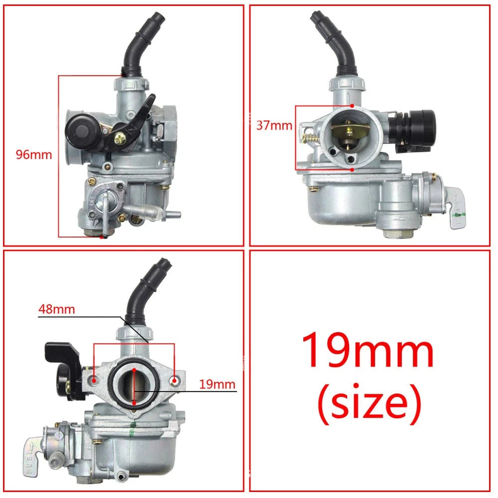 19mm Carburetor PZ19 for 50cc-125cc Pit Dirt Bike ATV Quad (Fit)