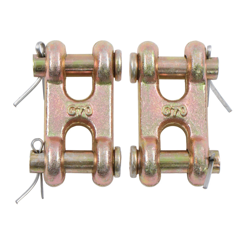 2X 3/8" G70 Chain Double Clevis for Transport Chain Twin Link