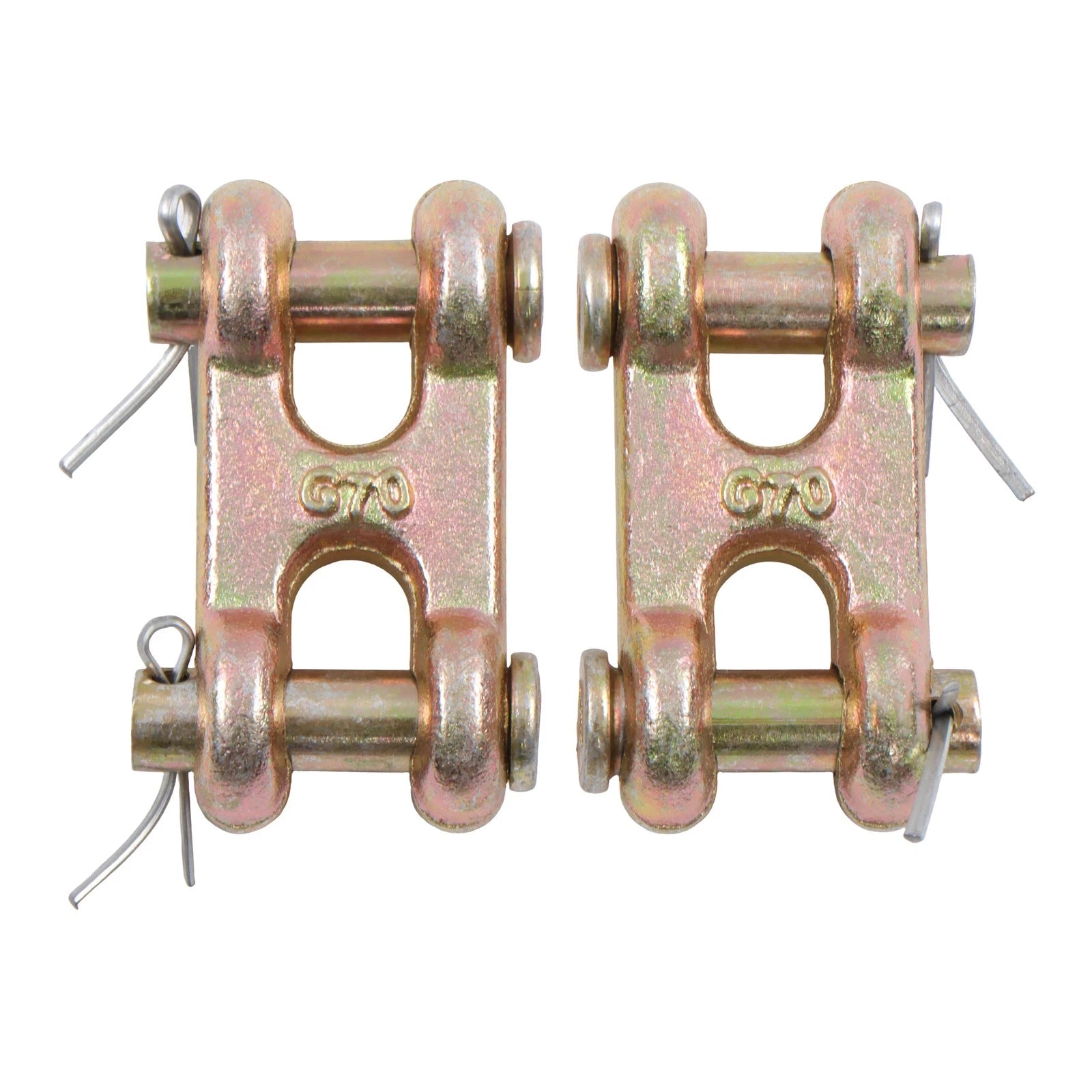 2X 3/8" G70 Chain Double Clevis for Transport Chain Twin Link