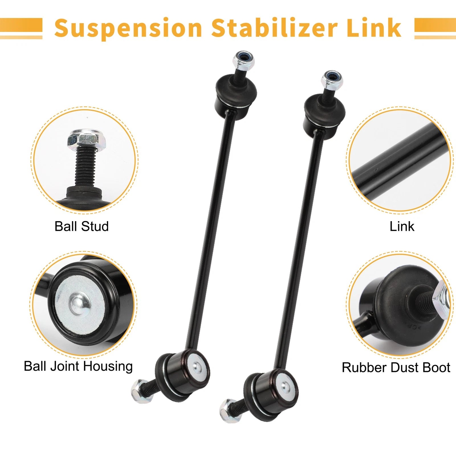 2pcs Front Stabiliser Sway Bar Link for BMW 3 Series (2004–2013) No. 31356765933